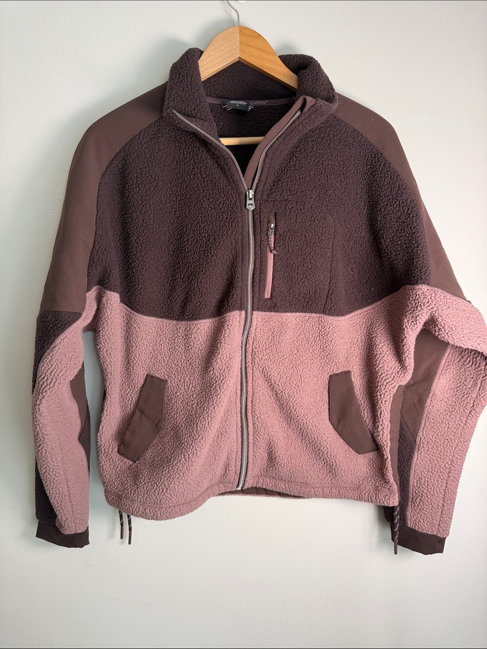 Kuhl Women's Elixir Full Zip Fleece Jacket Ganache Colorblock, Large